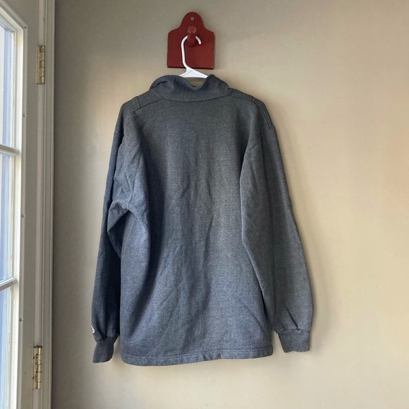 Champion Grey Quarter Zip Sweatshirt Men's L - Picture 4 of 7
